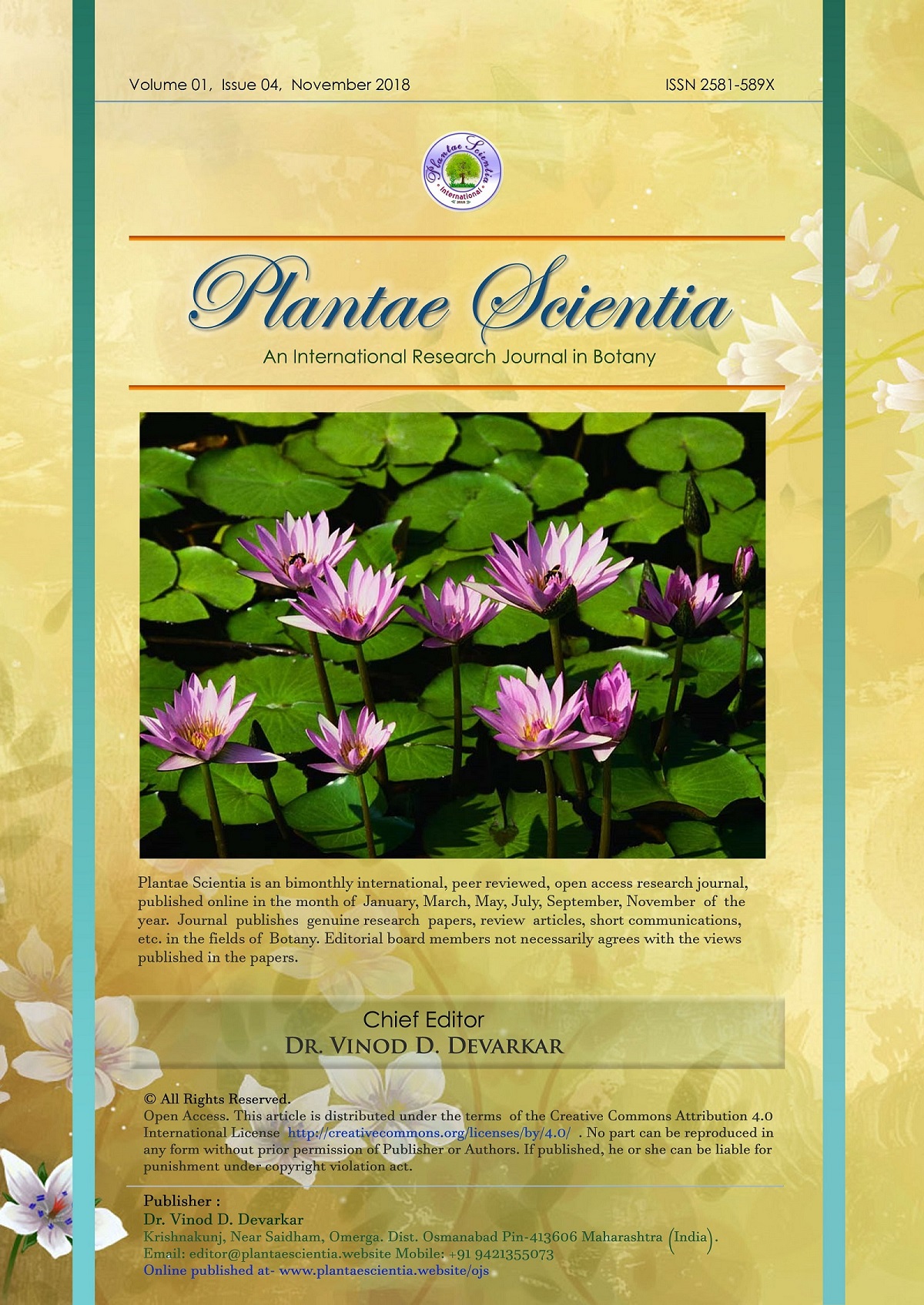 Plantae Scientia : An international research journal in botany