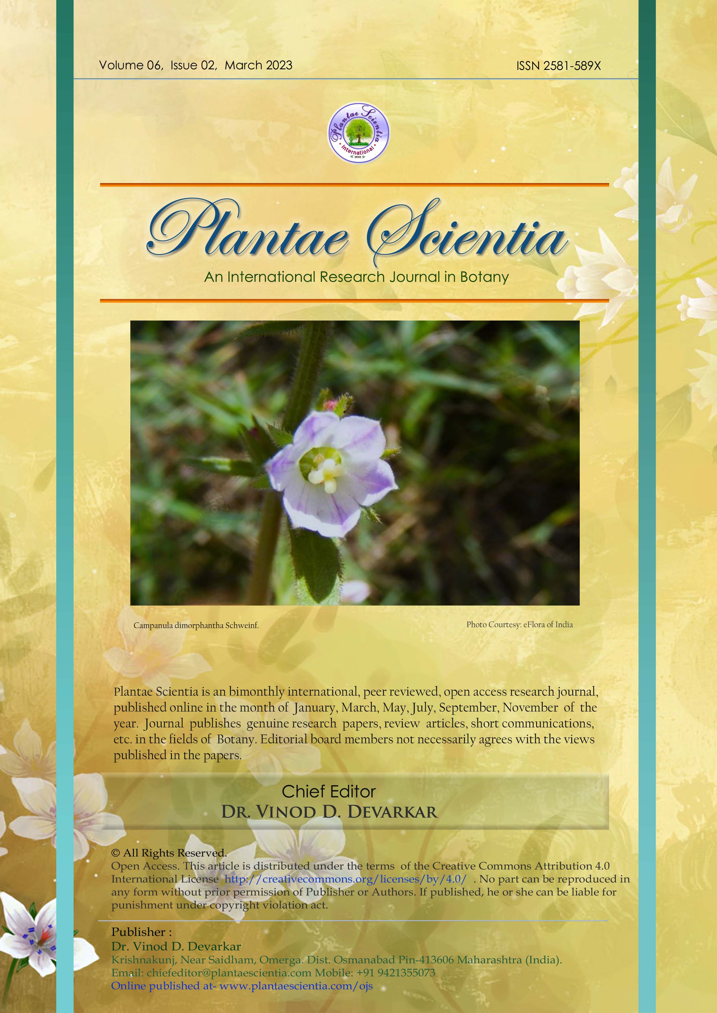 					View Vol. 6 No. 2 (2023): Plantae Scientia
				